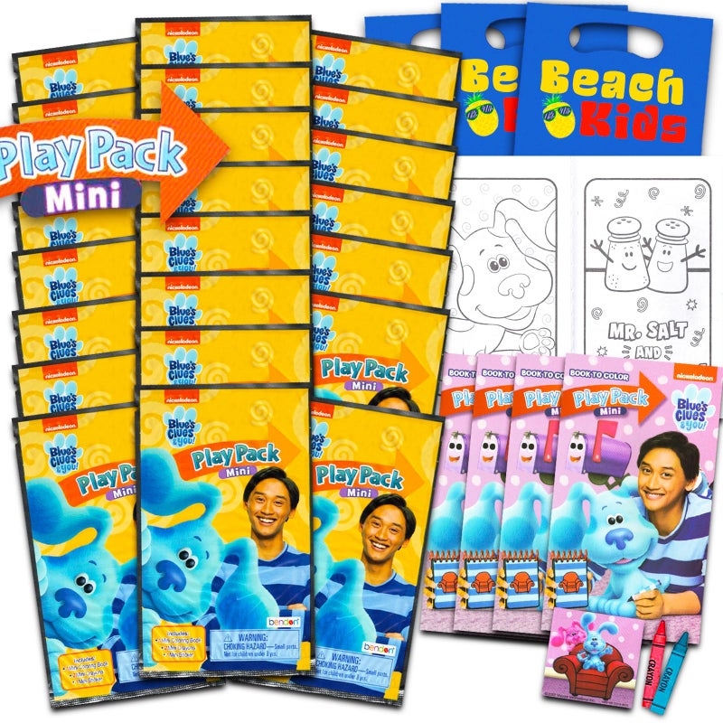 Viacom Blues Clues Mini Party Favors Set for Kids  Bundle With 24 Grab n Go Play Packs Coloring Pages Stickers and More Birthday Party Supplies - Image 2