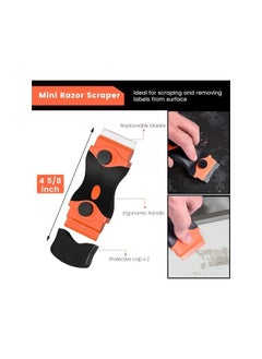 PROMASS promass Razor Blade Scraper, 2 PCS Razor Scraper Tool for Removing Label, Registration Sticker, Tint, Grease from Windshield, Appliance, Glass (Extra 20 Metal and 10 Plastic Blades)  - Image 4