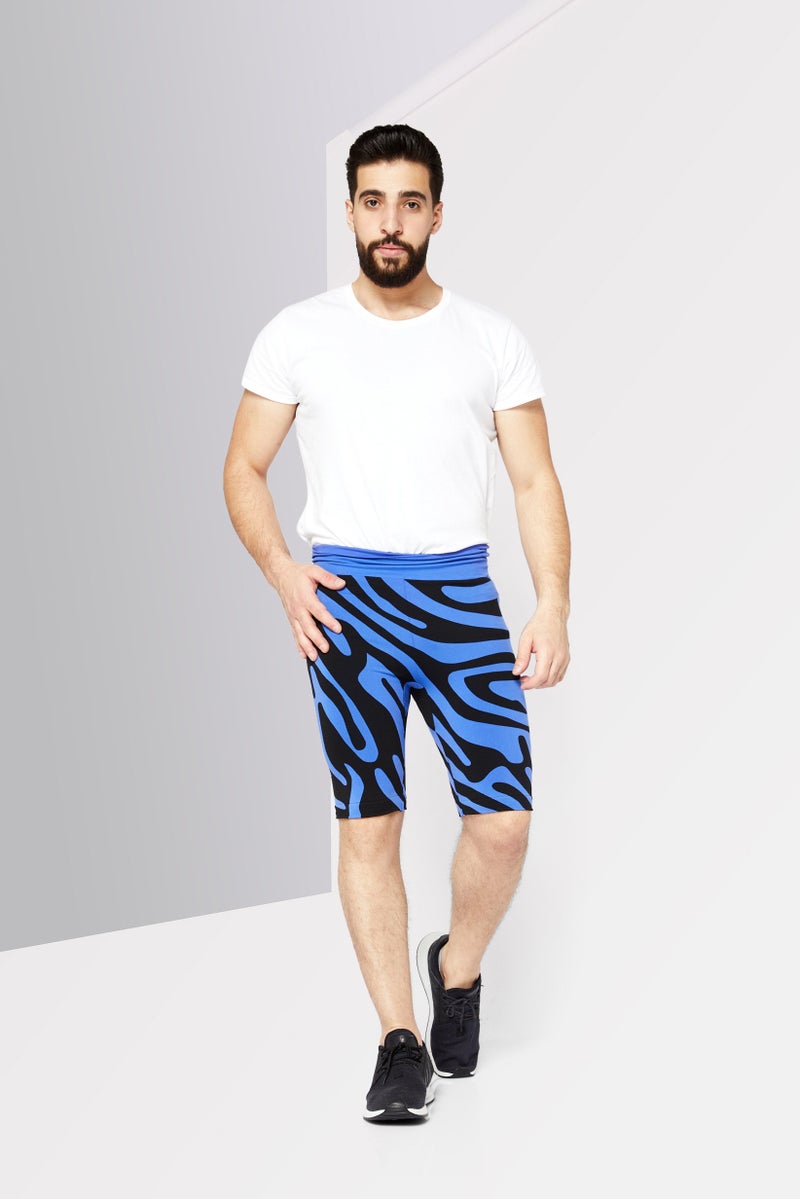 Adidas Men Sportswear Training Shorts, Blue - Image 4