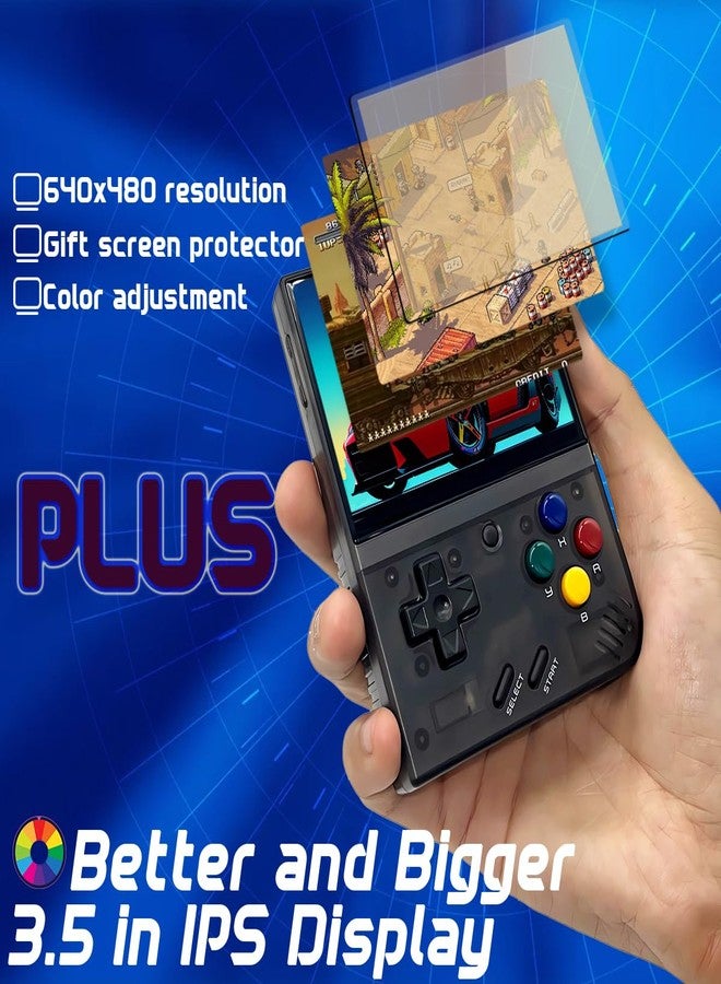 FINGEREVO Mini Plus OnionOS Handheld Game Console 3.5-inch 640*480 Screen 3000mAh Mini+ with Portable Case Transparent Black - Image 3