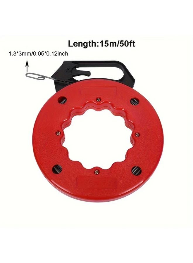 سحب أسلاك فولاذية دقيق مزدوج النهاية 15 متر 50 قدم بمقبض صدفة محسن لتحسين المنزل - Image 4