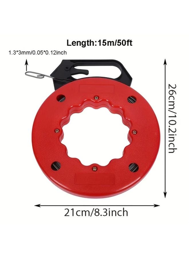 سحب أسلاك فولاذية دقيق مزدوج النهاية 15 متر 50 قدم بمقبض صدفة محسن لتحسين المنزل - Image 5