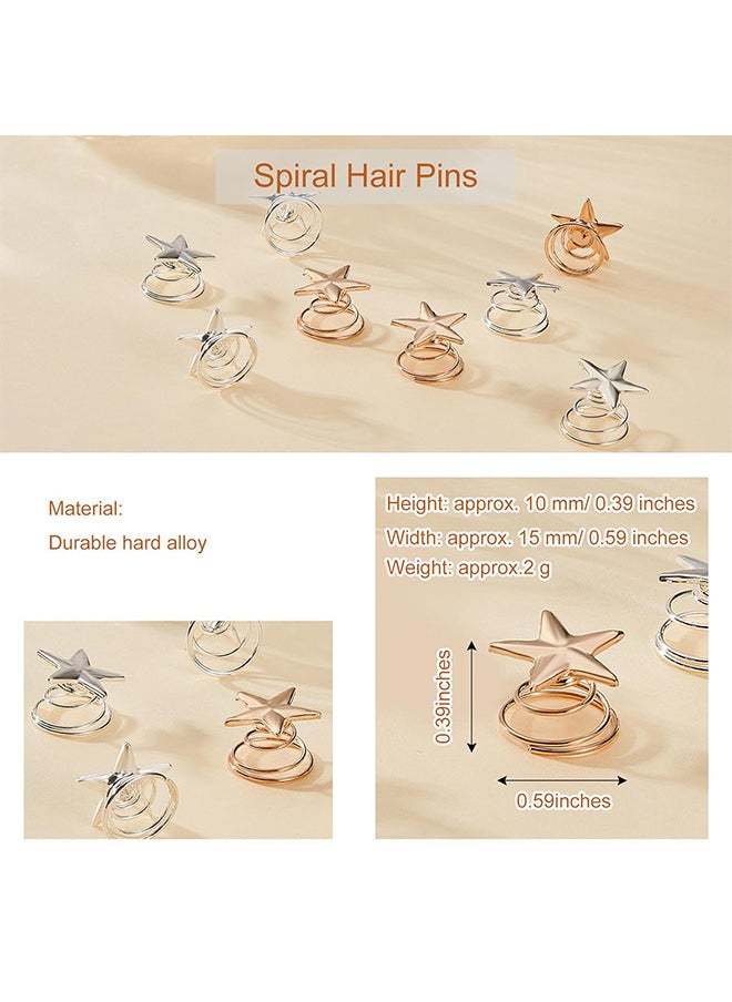 Depend - Star Hair Clips, 20 Pieces Star Spiral Hair Pins, Vintage Star Bridal Hair Pins, Star Swirl Hair Twists Coils Hair Clip, Bridal Hair Pins Wedding Hair Accessories For Women Ladies - Image 1