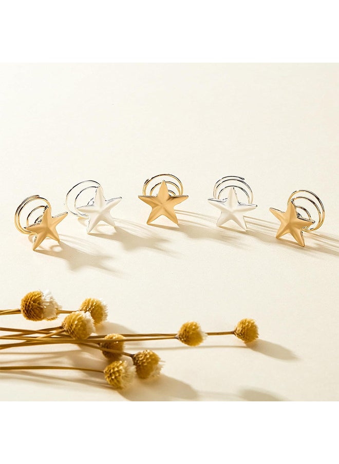Depend - Star Hair Clips, 20 Pieces Star Spiral Hair Pins, Vintage Star Bridal Hair Pins, Star Swirl Hair Twists Coils Hair Clip, Bridal Hair Pins Wedding Hair Accessories For Women Ladies - Image 1