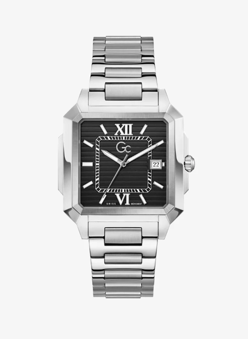 SquareCut Metal Analogue Watch