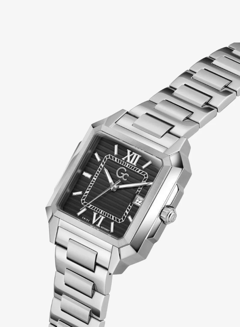 Gc  SquareCut Metal Analogue Watch for Men | Best Price UAE