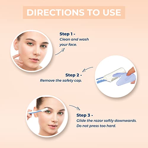 Sanfe Pretty Face Razor for pain-free facial hair removal - Pack of 1 | Upper lips, Chin, Peach Fuzz - Stainless steel Blade, Firm Grip - Image 5