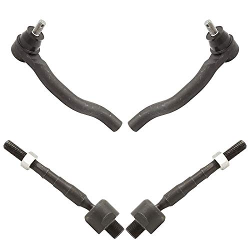 TRQ Front Inner and Outer Tie Rod Set Compatible with 2013-2022 Acura ILX 2012-2015 Honda Civic - Image 1