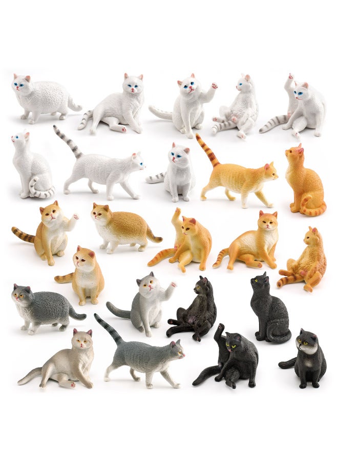 Children's Mini Simulation Pet Cat Model Orange Cat Fat Cat British Short-haired Cat Pastoral Cat Decorative Ornaments-Color:Pl127-3361 Little Fat Cat 43g  - Image 2