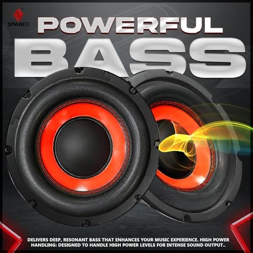 Spaiko 8 Inch Subwoofer Speaker | 150W RMS / 500W Peak Power | Deep Bass Subwoofer for Car & Home Audio System - Image 3