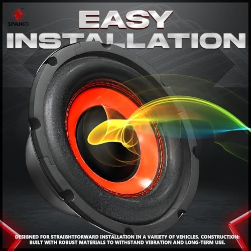Spaiko 8 Inch Subwoofer Speaker | 150W RMS / 500W Peak Power | Deep Bass Subwoofer for Car & Home Audio System - Image 4