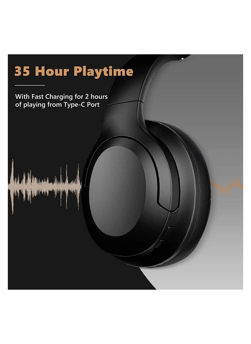 Active Noise Canceling In-Ear Headphones Bluetooth 5.0 Wireless 40 Hours Long Battery Life ANC 25dB Noise Cancellation CVC 80 Microphone for Phone and TV, Hi-Fi Sound, USB Type-C Fast Charging