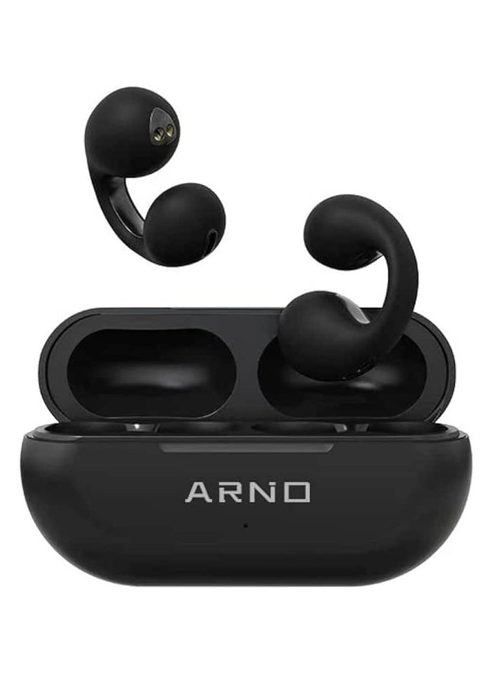 ARNO - - Ambie Sound Earcuffs, Sound Earcuffs Upgrade Plus Earring Wireless Bluetooth Earphones TWS Ear Hook Headset Sport Earbuds (Black) - Image 1