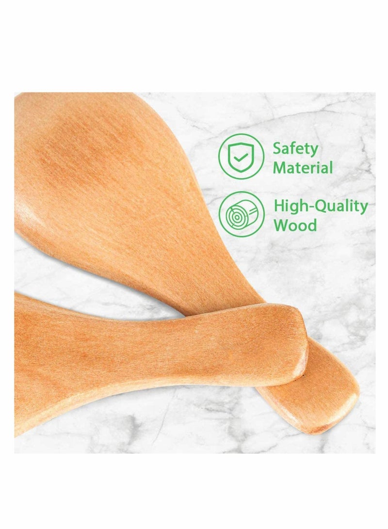 Excefore Small Wooden Teaspoon, Wooden Teaspoon Small Teaspoons Serving Wooden Utensils for Salt Spoon Honey Coffee Tea Sugar Salt, Mini Wooden Spoon for Daily Use Light Brown (10 Pieces 3 inches) - Image 2