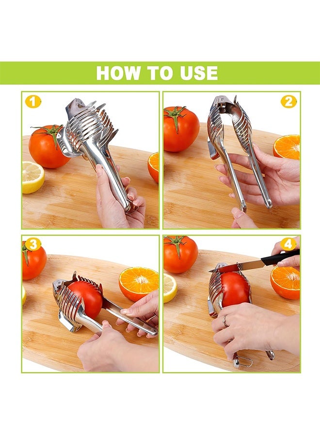Quantum Stainless Steel Slicer, Round Fruits Onion Shreader Cutter,  Tomato and Other Vegetables Household Kitchen Tools - Image 4
