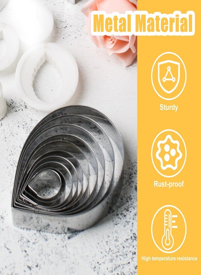 SK 10 pcs Austin Rose Cutter Set Fondant Decor Kit Cake Decorating Gumpaste Flowers - Image 2