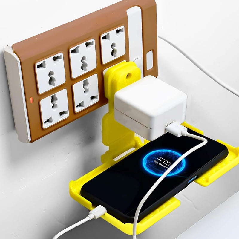 MVM Enterprise MultiPurpose Wall Holder Stand for Charging Mobile Just Fit in Socket and Hang use for Home Bedroom Living Room Just Fit in Socket and Hang with Universal Plug 1 pcs - Image 4