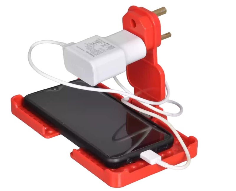 MVM Enterprise MultiPurpose Wall Holder Stand for Charging Mobile Just Fit in Socket and Hang use for Home Bedroom Living Room Just Fit in Socket and Hang with Universal Plug 1 pcs - Image 3