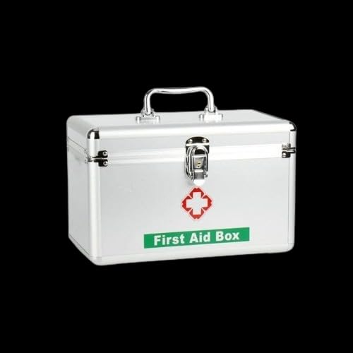 Portible صندوق قفل الأدوية المحمول 105 × 6 × 7 بوصة مع قفل مفتاح لصندوق تخزين الأدوية القابل للقفل - Image 1