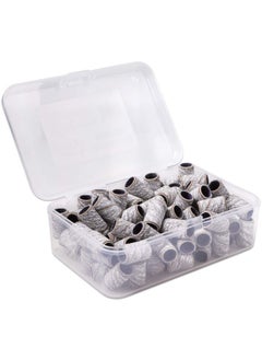 Pana PANA 100 Pieces Nail Sanding Bands Professional Nail Manicure Great Fit for Nail Drill Bits for Acrylic Nails (120 Grit, Zebra)  - Image 1