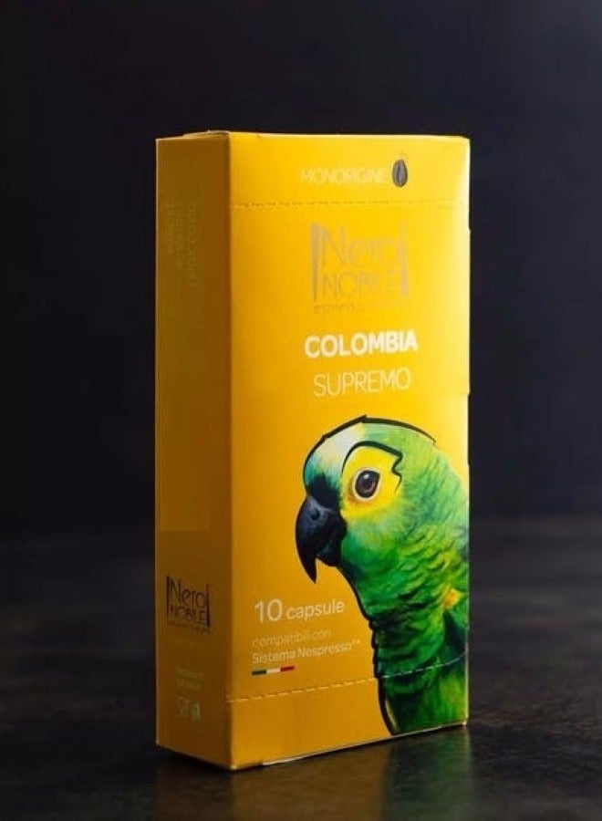 Nero NOBILE Espresso Italiano Colombian Coffee 10 Capsule - Image 1