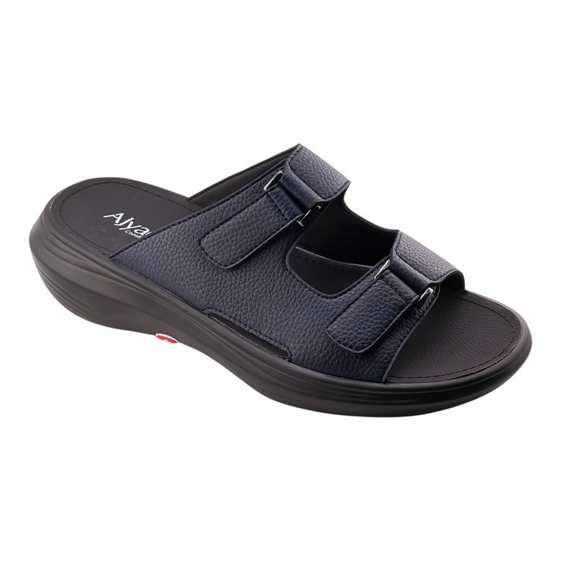 AJYAD Handmade Arabic Sandals For Men | Outdoor Mens Slippers | Everyday Flip Flops Open Toe | Arabic Genuine Leather With Straps | New Arabic Design | Multicolor Footbed | Comfortable & LightWeight - Image 1