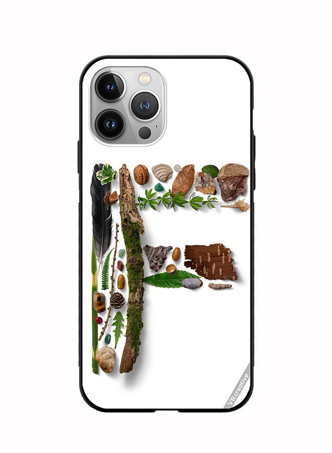 VR CREATIVE Protective Case Cover For Apple iPhone 12 Pro Max Alphabet F Design Multicolour - Image 1