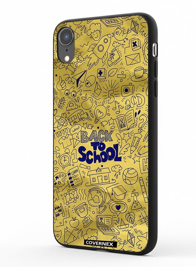 Covernex Apple iPhone XR Protective Case Cover Printed Featuring Doodle Art Back To School - Image 1