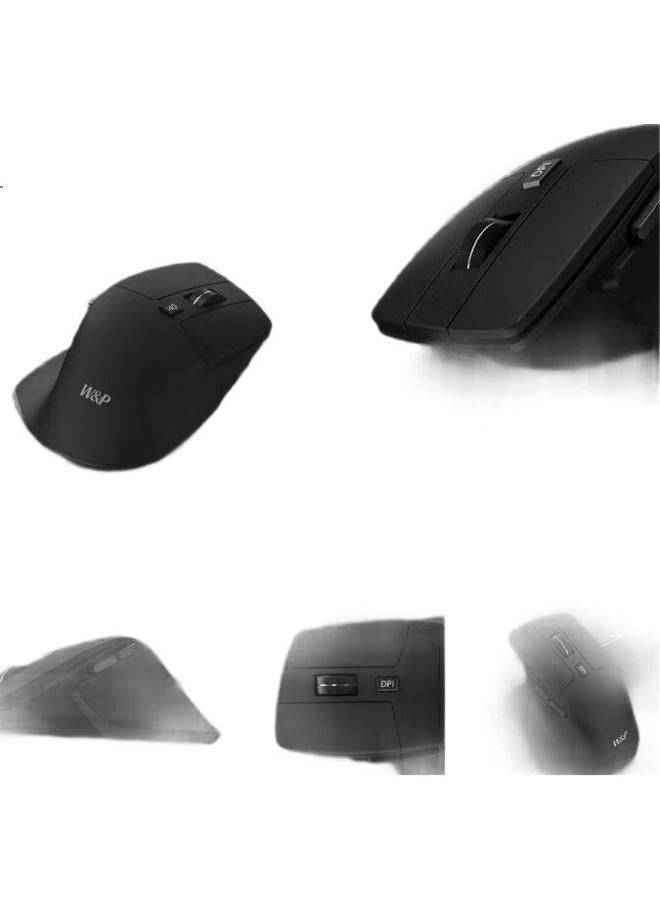 WP W&P Wireless Silent Mouse, Tri-Mode Bluetooth Ergonomic Business Office Portable Rechargeable, Compatible With Apple Mac Huawei Desktop Laptop Tablet Computers - Image 2