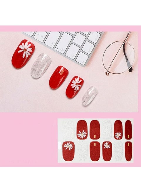12 Self-adhesive nail stickers with distinctive and unique design to decorate nails and give them wonderful look