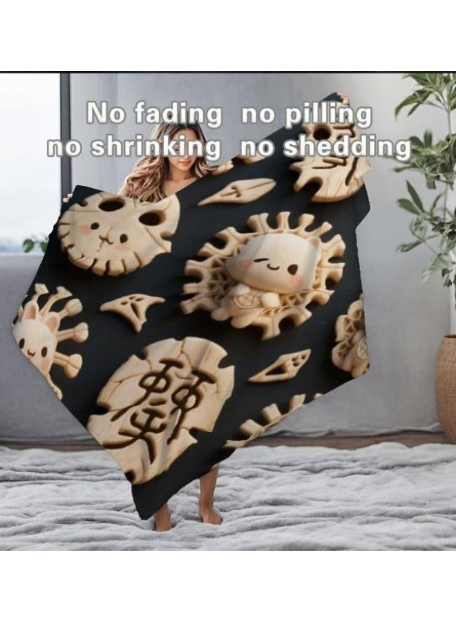 عام بطانية رقيقة من الفانيلا الكرتونية للأطفال والرضع (دافئة ومريحة، ومناسبة للنوم والألعاب) 70 سم * 100 سم - 1027 - Image 5