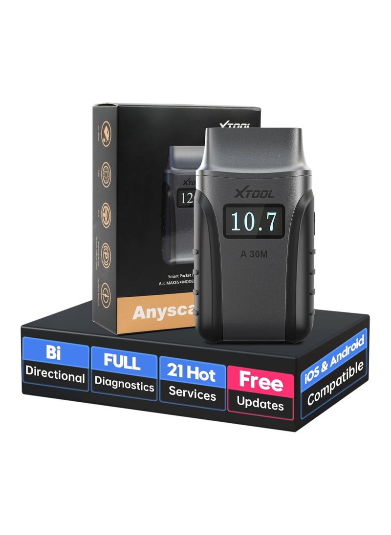 XTOOL - Xtool A30m Wireless OBD2 Car Scanner for Android and iPhone,  Anyscan A30M 2024 Latest Bidirectional Scan Tool with Life Time Free Updates, All System Diagnostics - Image 1