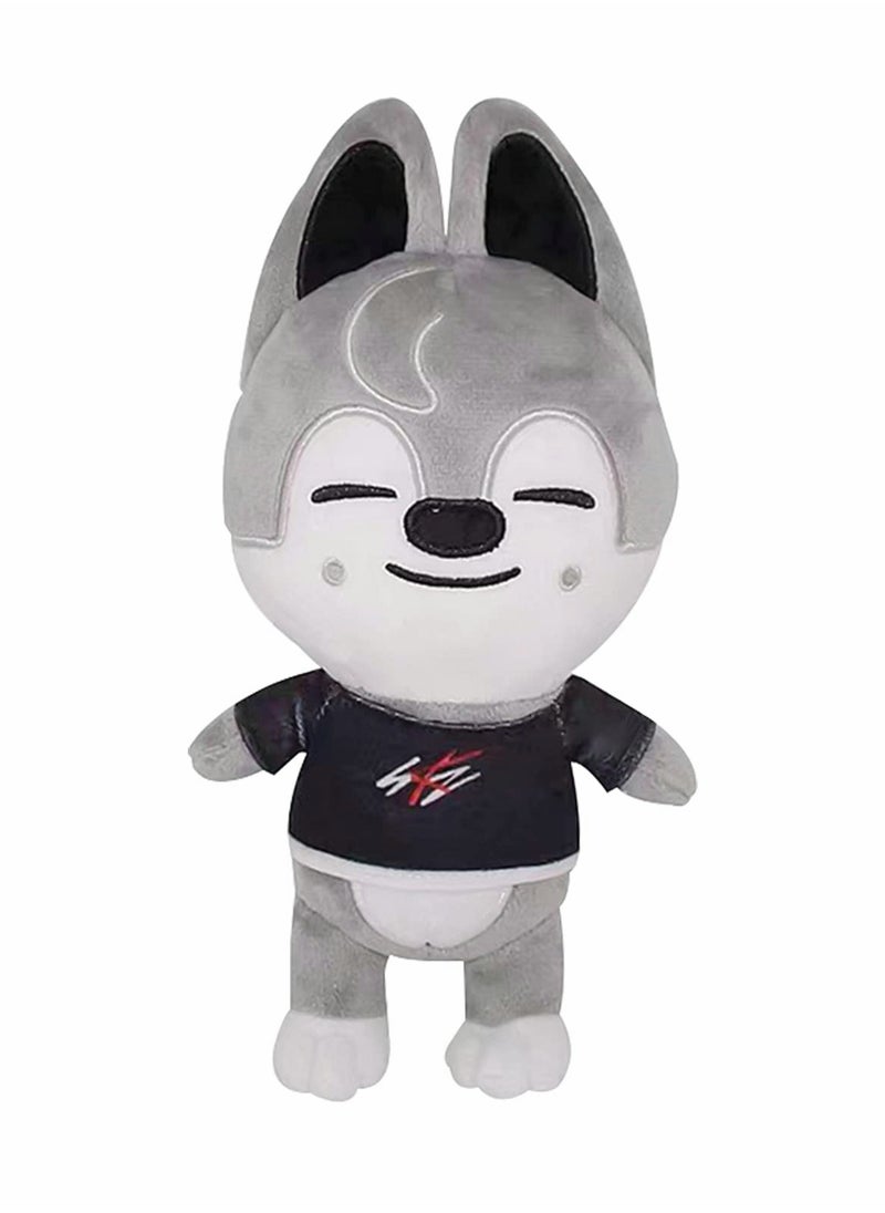 Excefore Plush Toy Stray Kids Stuffed Toy Gray Wolf Stuffed Animals Toy, Soft Plush Doll for Kids Adults Boy Girls Soft Stray Plush Birthday Gifts for Kids  - Image 1