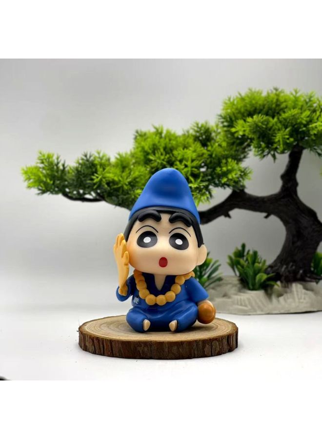 Crayon Xiaoxin Full Series Q Edition Lotus Buddha Jigong Animation Hand-made Model Desktop Ornaments Car Central Control Doll 