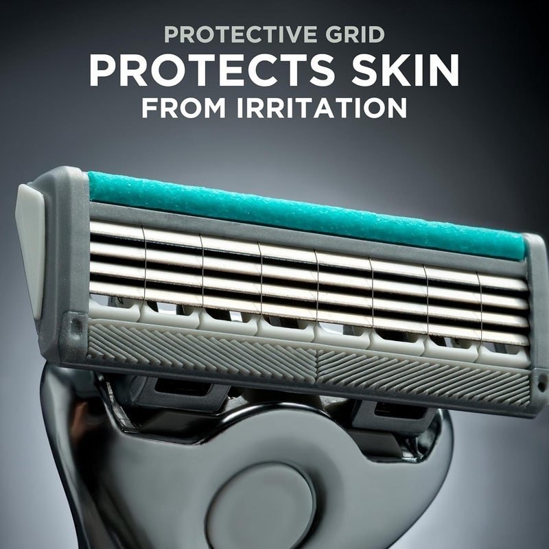 Wilkinson Sword Quattro Titanium Mens Razor for Sensitive Comfort Great Addition to Wash Bags for Mens Grooming Shavers for Sensitive Skin 1 Reusable Razor Handle and 9 Refill Blades Pack - Image 5