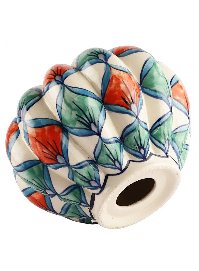 MIAH Decor Unisex White Green Pumpkin Candle Holder - Image 5