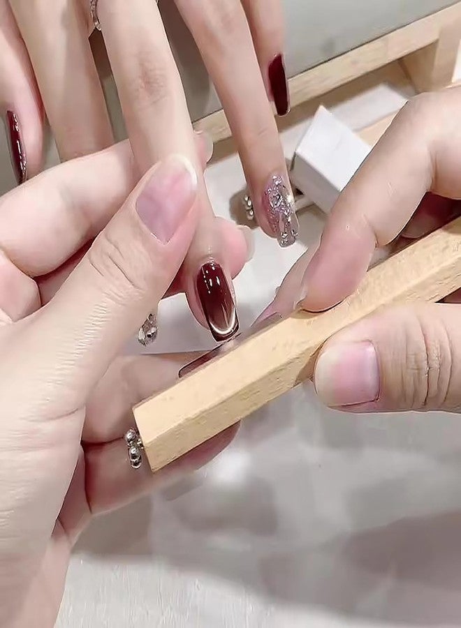 SILPECWEE 3 in 1 Nail Magnet - Hexagon, Multifunctional Cat Eye Magnet for Nails Gel Nail Polish Magnet Stick Wooden Magnetic Nail Polish Tools for Cat Eye Nail Art Design - Image 2