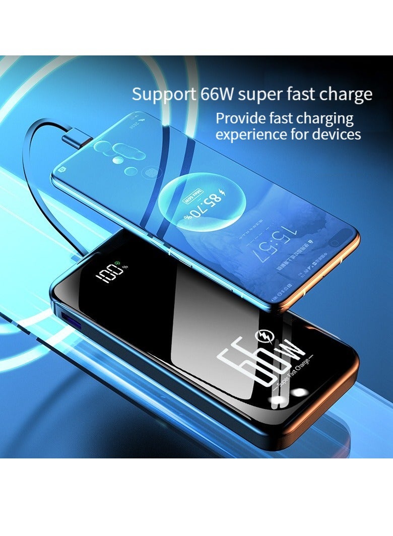 66W super fast charging digital display power bank 10000mAh large capacity two-way fast charging power bank black - Image 2