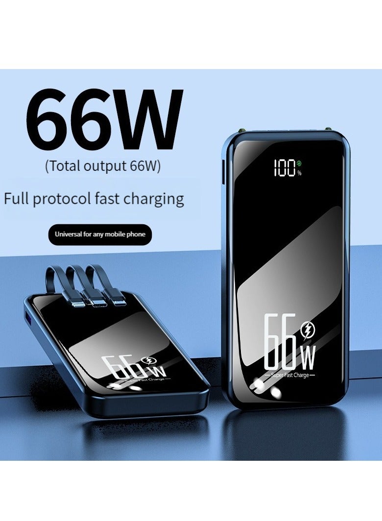 66W super fast charging digital display power bank 10000mAh large capacity two-way fast charging power bank black - Image 4