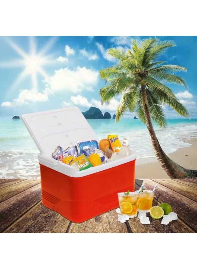 PRINCEWARE 14-Litre Ice Box Thermo insulated Picnic Cool Box-Thermo Keeper Container Expanded Cooler Fishing Ice Box-Red - Image 4