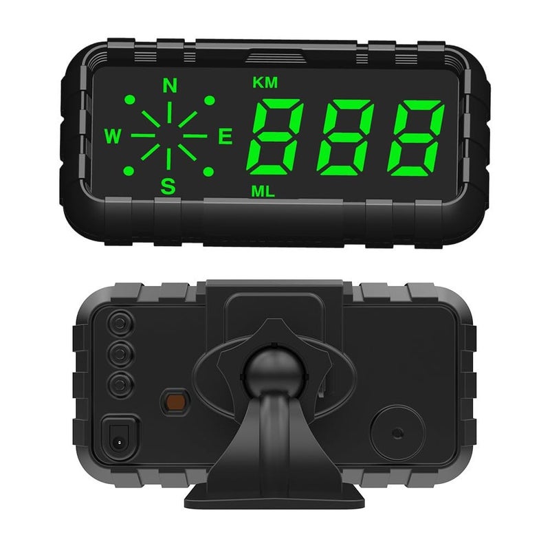 OinDoDi Heads Up Display for Car Digital GPS Speedometer kit MPH Odometer Automotive Compass for Dashboard HUD Fatigued Driving Alert Speeding Alarm for Trucks Golf cart All Vehicles (C3010) - Image 2