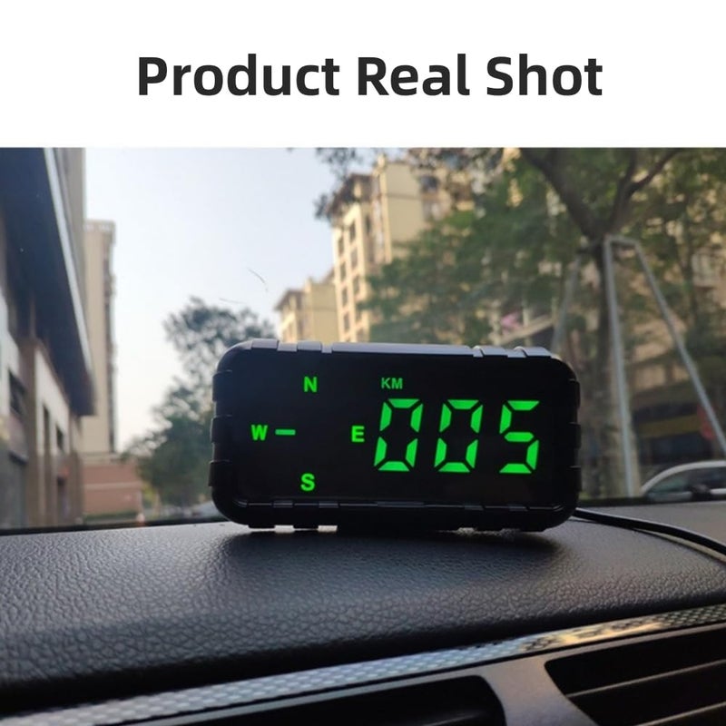 OinDoDi Heads Up Display for Car Digital GPS Speedometer kit MPH Odometer Automotive Compass for Dashboard HUD Fatigued Driving Alert Speeding Alarm for Trucks Golf cart All Vehicles (C3010) - Image 5