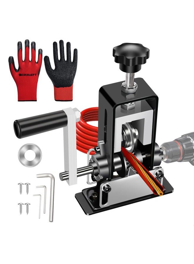 EXKRAEFT Manual Wire Stripping Machine Gauge Wire 0.06-1'', Scrapping Copper Wire Stripper with Replacement Blades, Drill Powered Hand Crank Wire Stripper Tool for Scrap Copper Recycling - Image 1