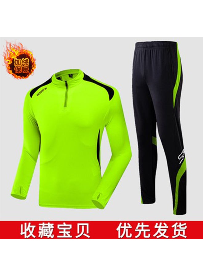 Hlg717 Plus Velvet "green Black Edge" Adult Suit Football Jersey - Image 1