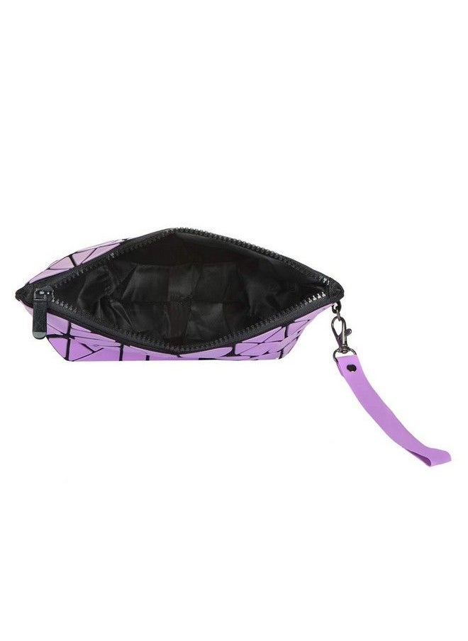 STRIPES Purple Color Pouch Cute Cosmetic Organizer Travel Kit Makeup Pouch For Women  - Image 4
