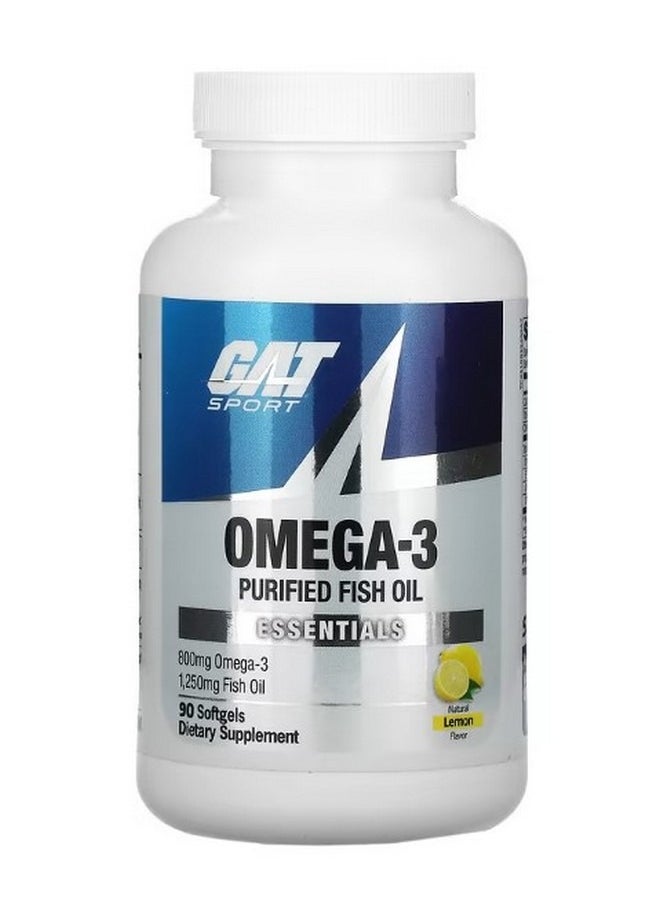 GAT Omega 3 Lemon 90 Softgels  - Image 1