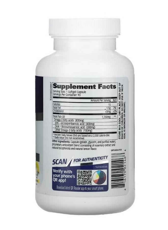 GAT Omega 3 Lemon 90 Softgels  - Image 2