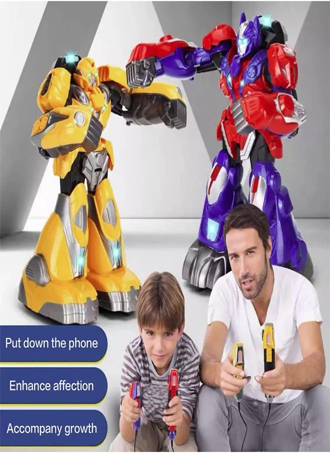 Somatosensory Action Robot – Dual Interactive Play Set with Lights, Music & Motion Controllers – Red & Blue Robots for Kids – Fun Family Activity Toy