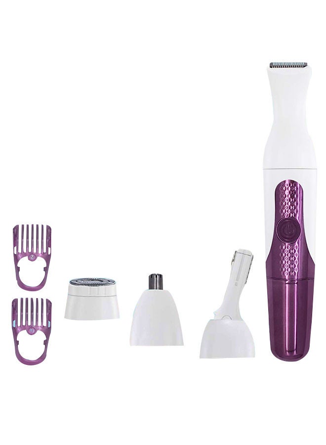 NIBEMINENT 4-In-1 Electric Hair Removal Trimmer Kit Purple/White