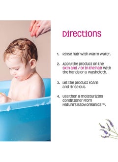 Nature's Baby Organics Nature's Baby Organics Lavender Chamomile Shampoo & Body Wash for Babies | Gentle Tear-Free Formula | No Preservatives, Parabens, or Sulfates | 473.2ml  - Image 4